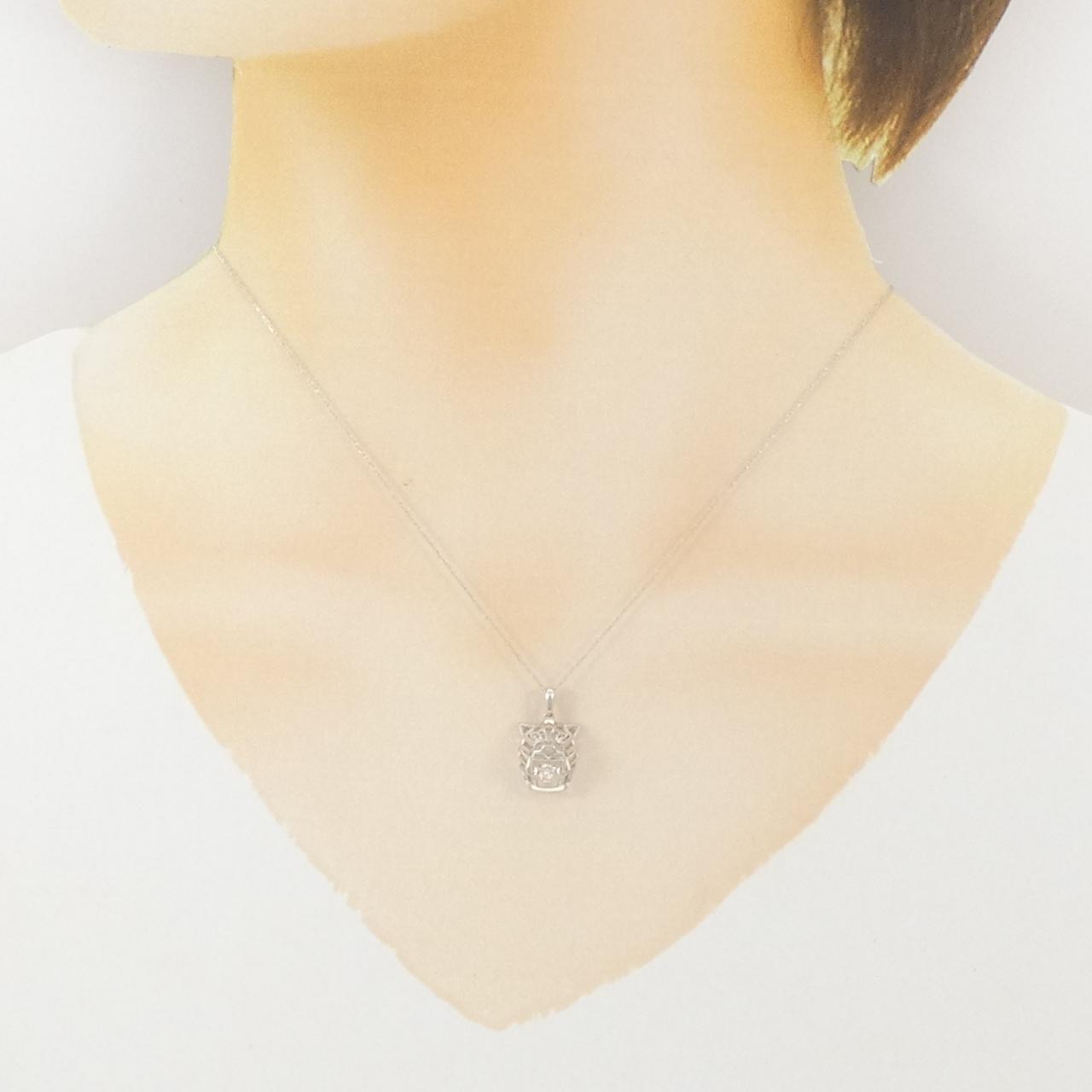 K18WG ダイヤモンド ネックレス 0.10CT