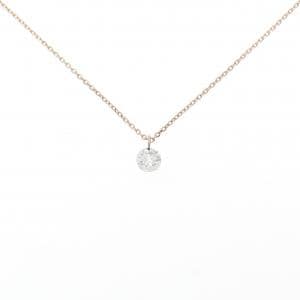 K18PG ソリティア ダイヤモンド ネックレス 0.346CT
