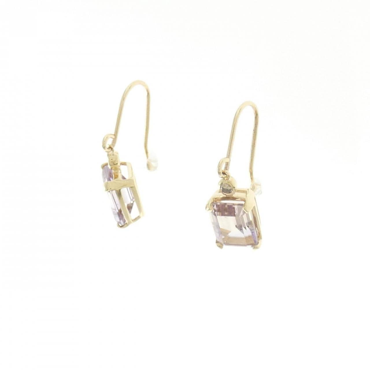 4゜C アメジスト ピアス