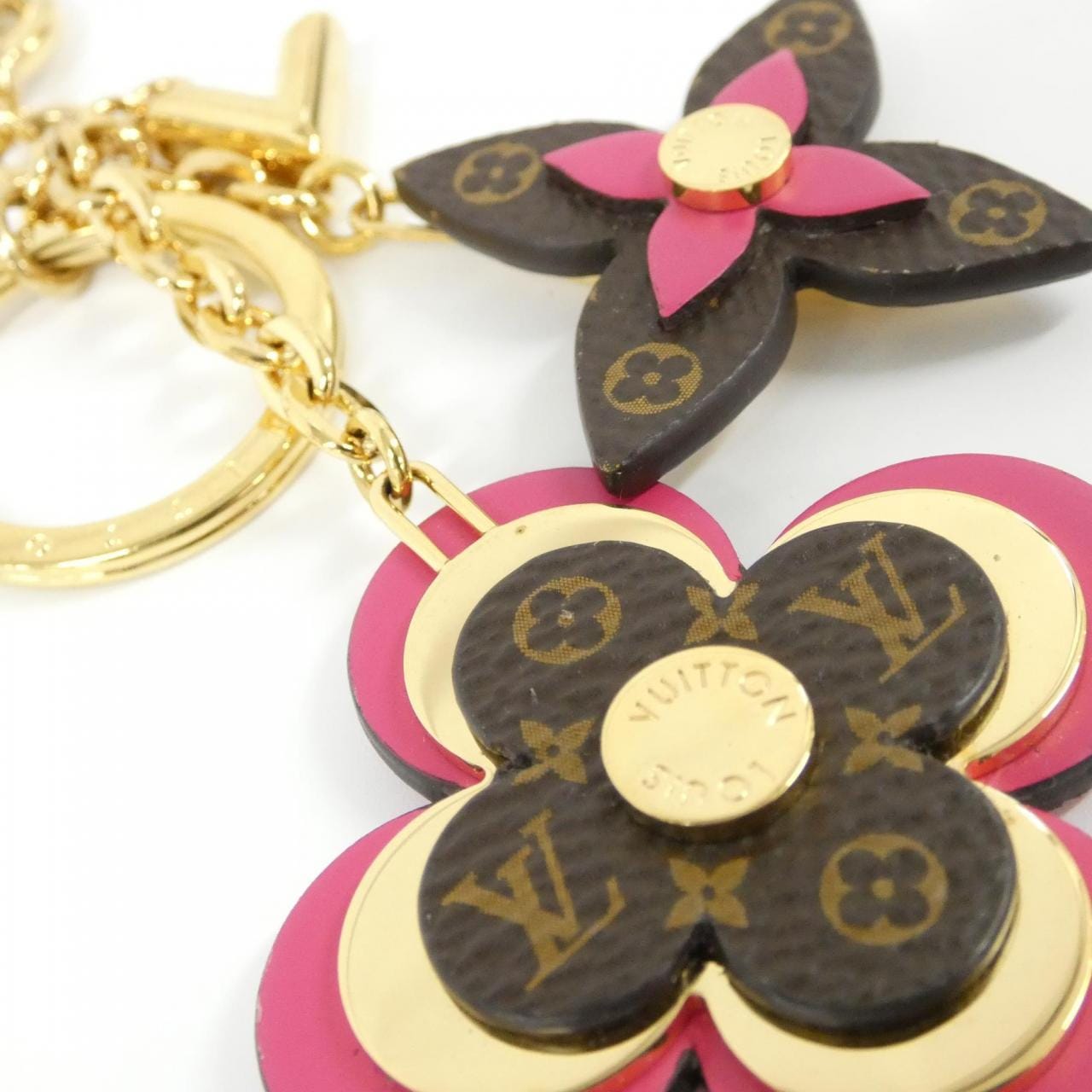 LOUIS VUITTON Monogram Keychain Blooming Flower M63084 Qeelin