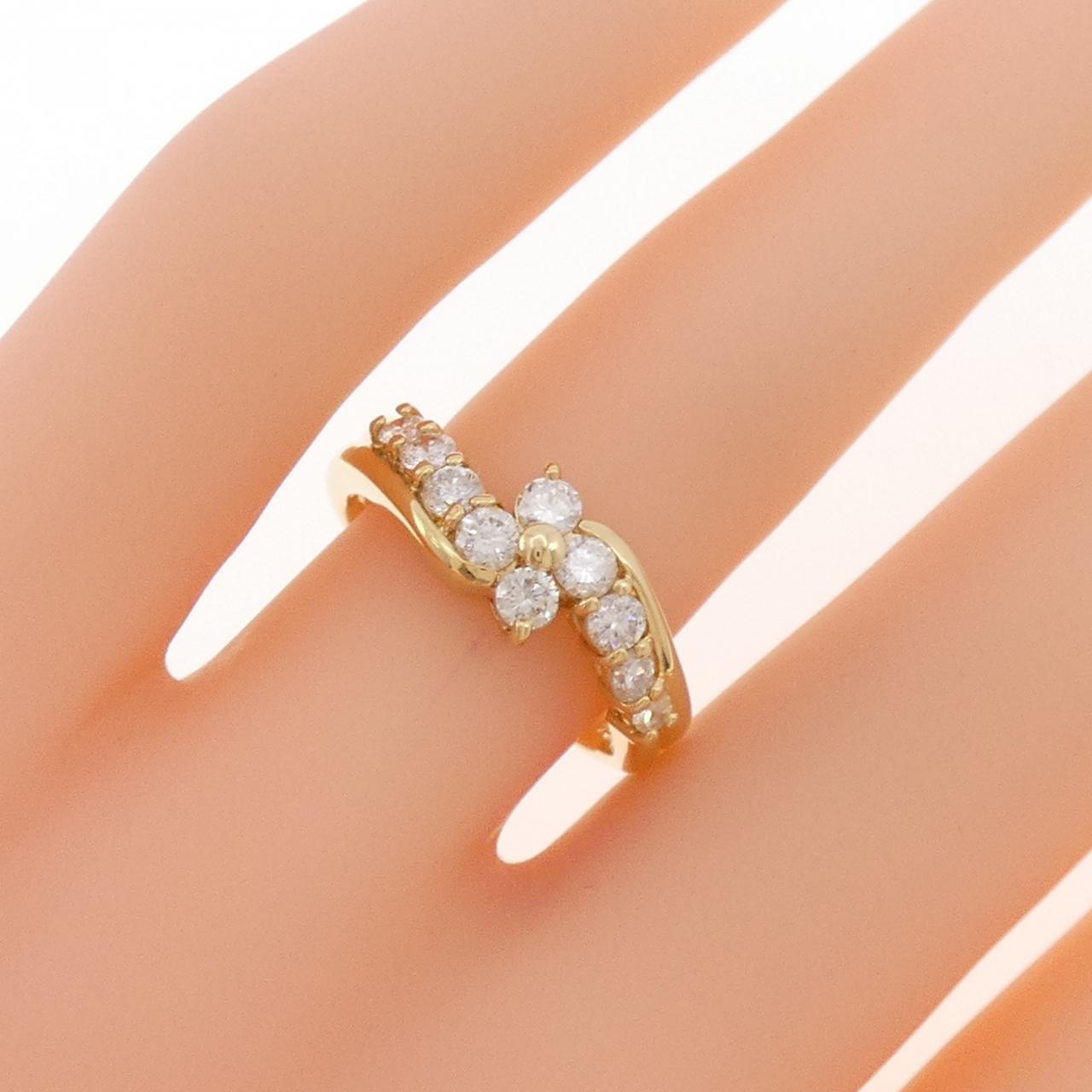 K18YG ダイヤモンド リング 0.593CT