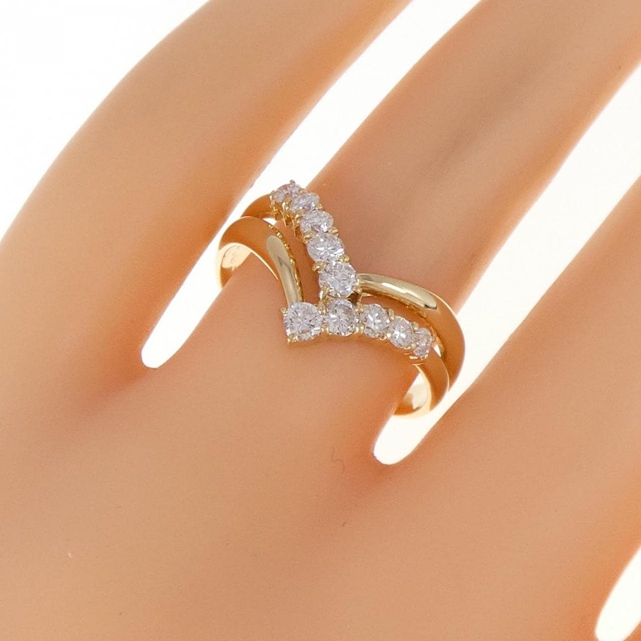 K18YG ダイヤモンド リング 0.50CT