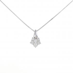K18WG ダイヤモンド ネックレス 0.58CT