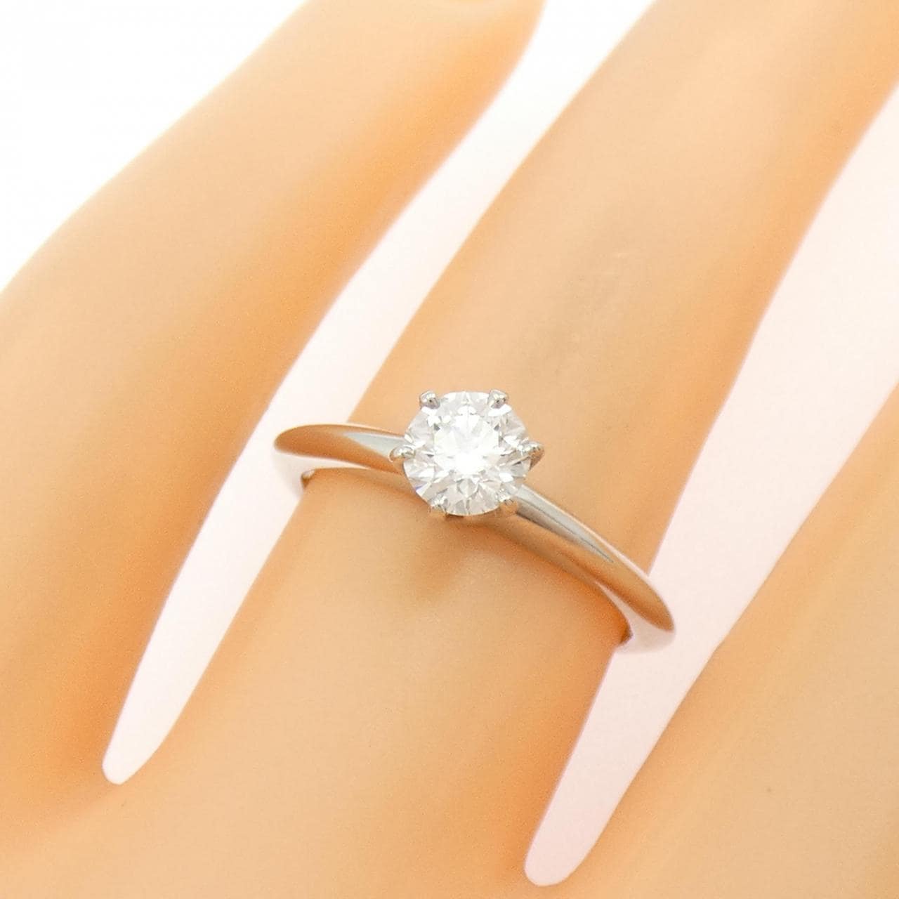 ティファニー クラシックソリティア リング 0.42CT I SI1 3EXT