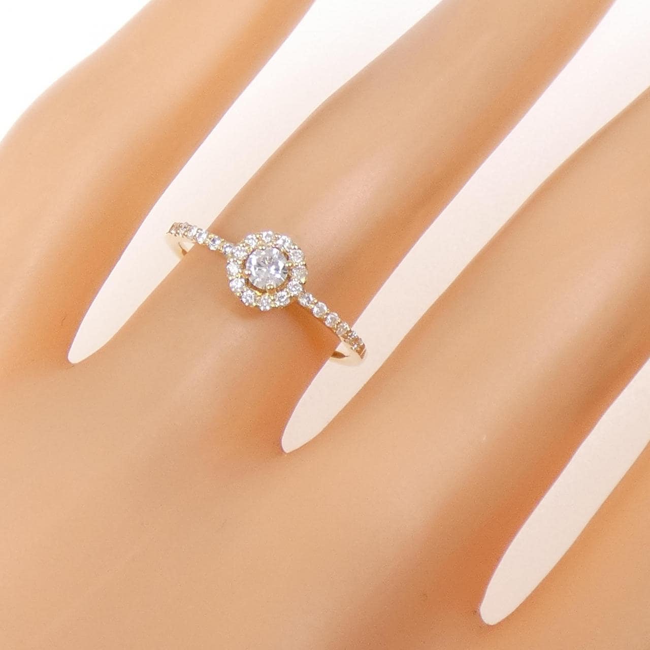 K18YG ダイヤモンド リング 0.25CT