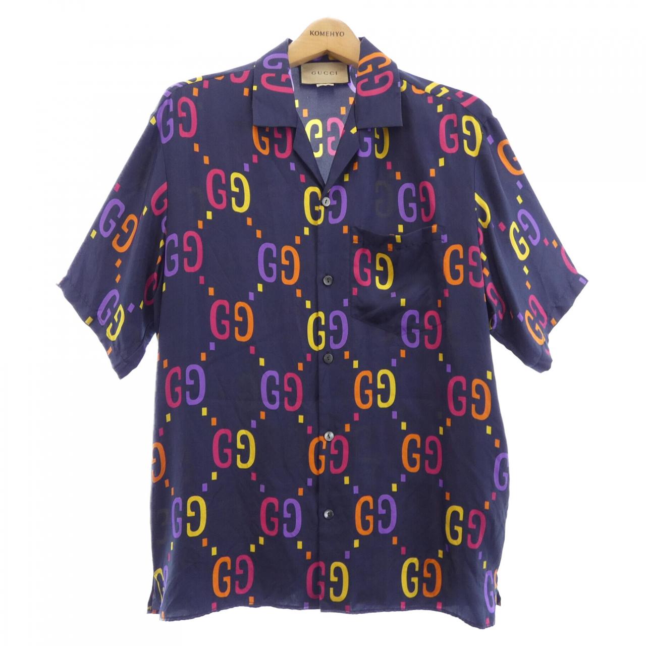 グッチ GUCCI ジャンボGGシルクボーリングシャツ 694124 ZAJOZ S／Sシャツ