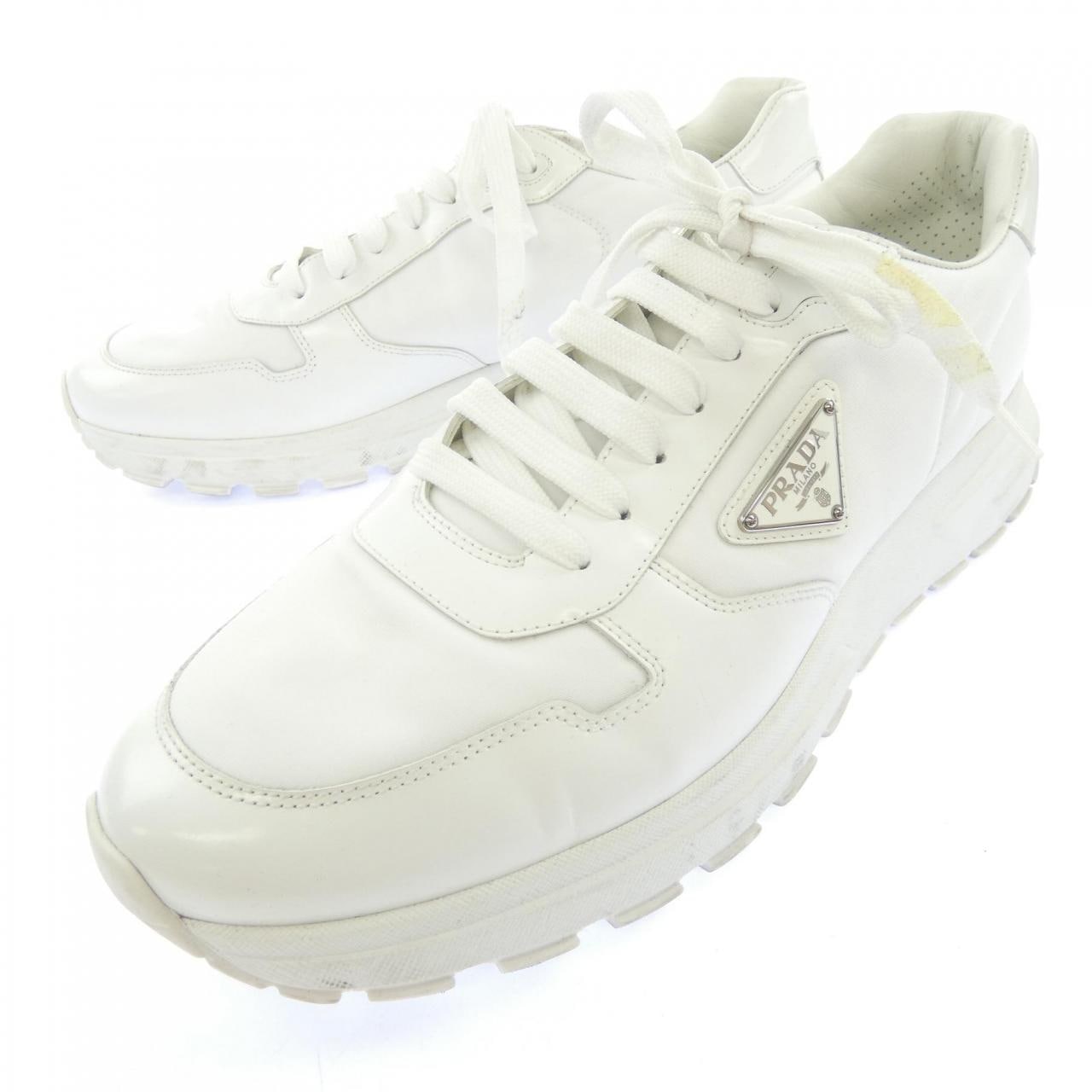プラダ PRADA ブラッシュドレザースニーカ- 2EE369 トライアングルロゴ スニーカー