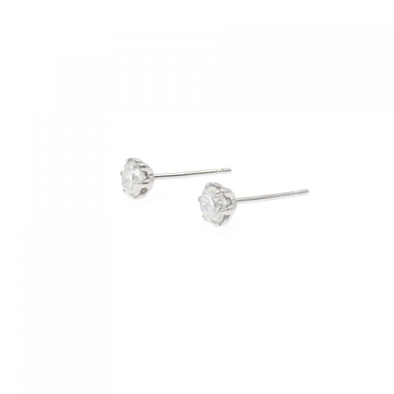 PT900 ソリティア ダイヤモンド ピアス 0.40CT