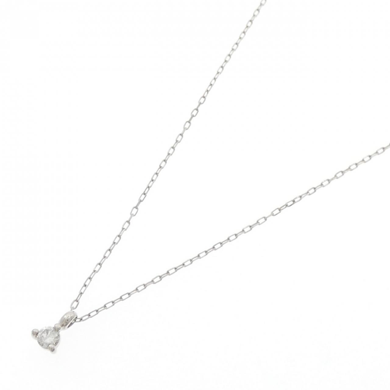 PT850 ソリティア ダイヤモンド ネックレス 0.1CT