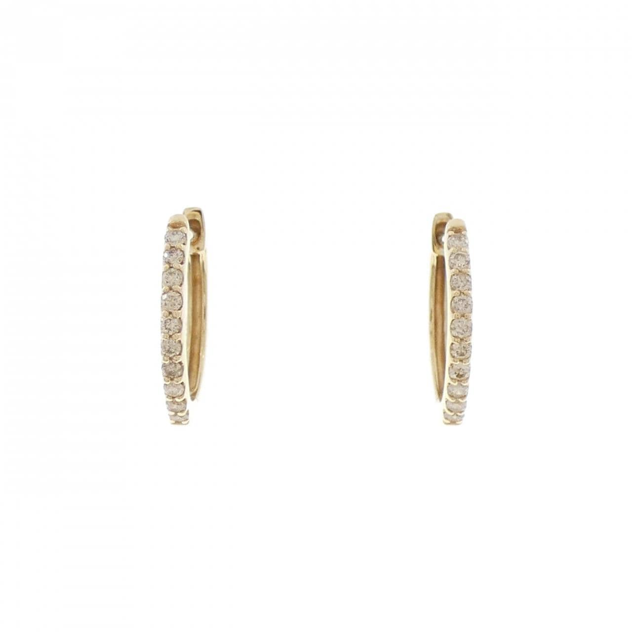 K10YG ダイヤモンド ピアス 0.14CT