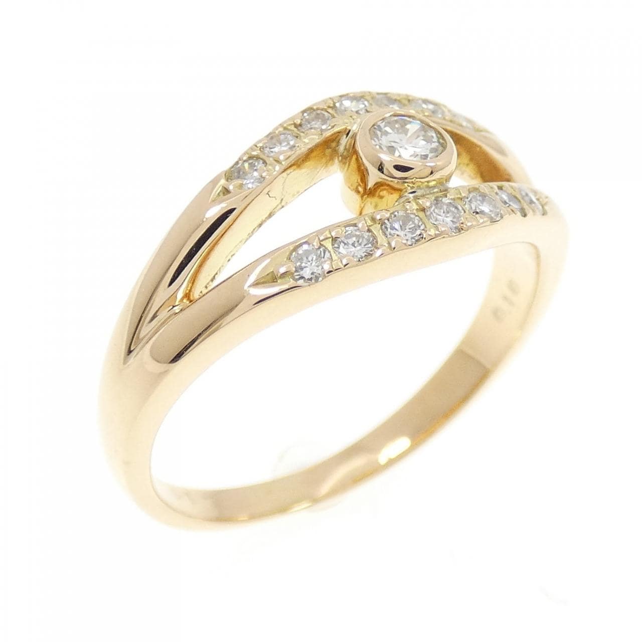 K18YG ダイヤモンド リング 0.10CT
