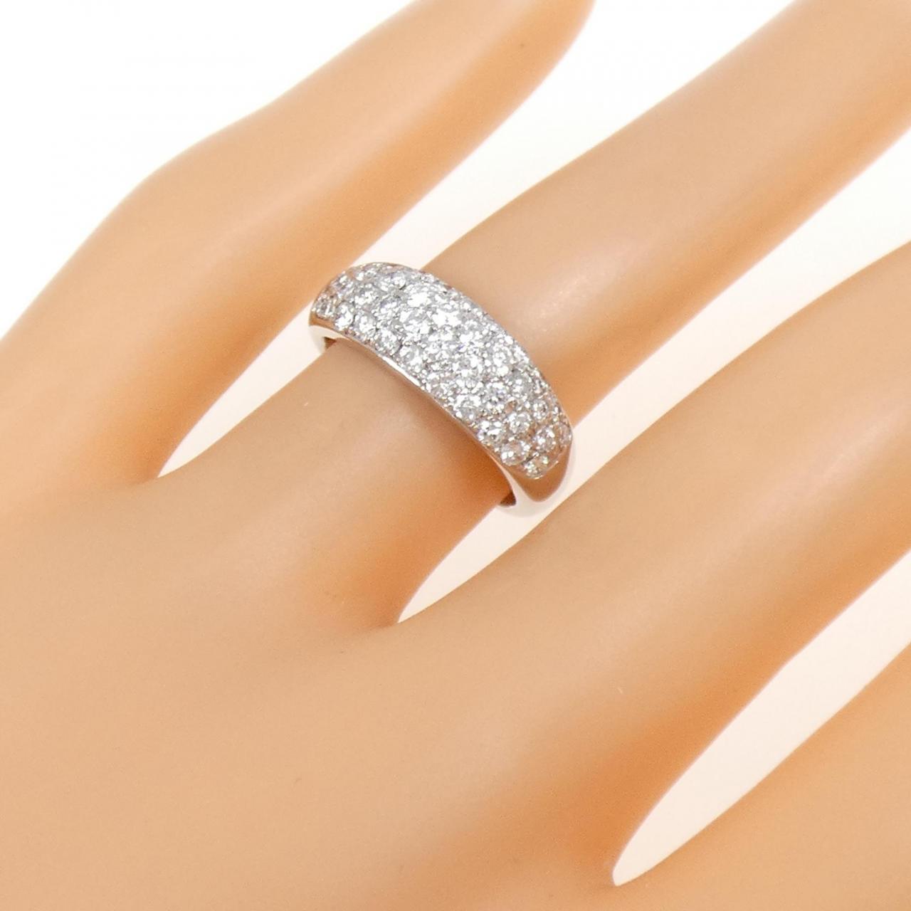 PT900 パヴェ ダイヤモンド リング 0.75CT