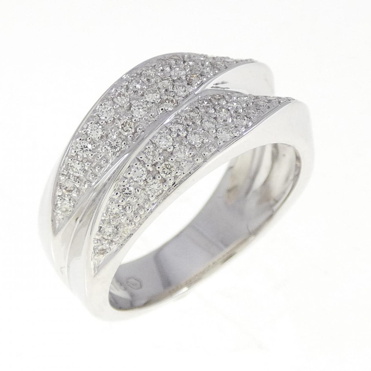 K18WG pave Diamond ring 0.32CT