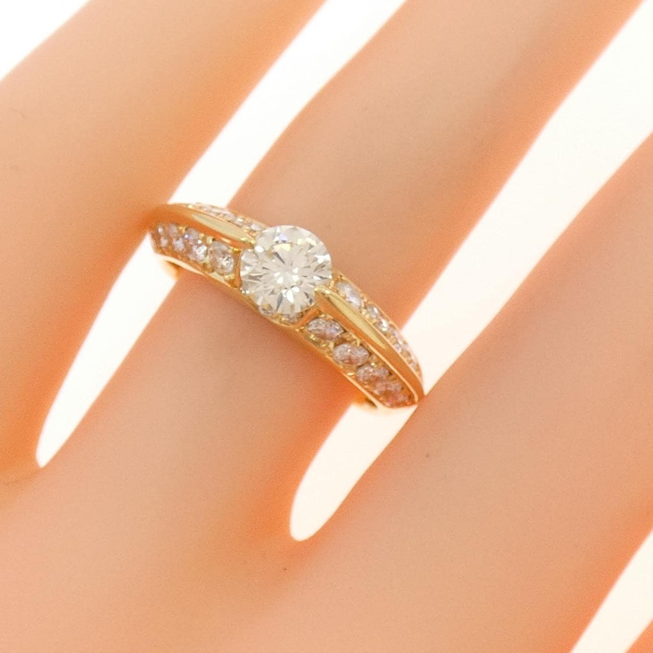 K18YG ダイヤモンド リング 0.521CT