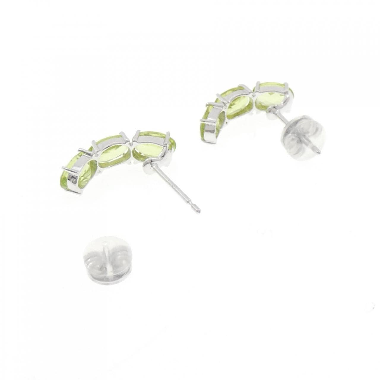 K18WG ペリドット ピアス