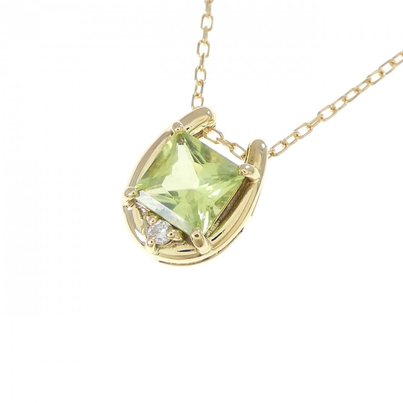 K18YG ペリドット ネックレス