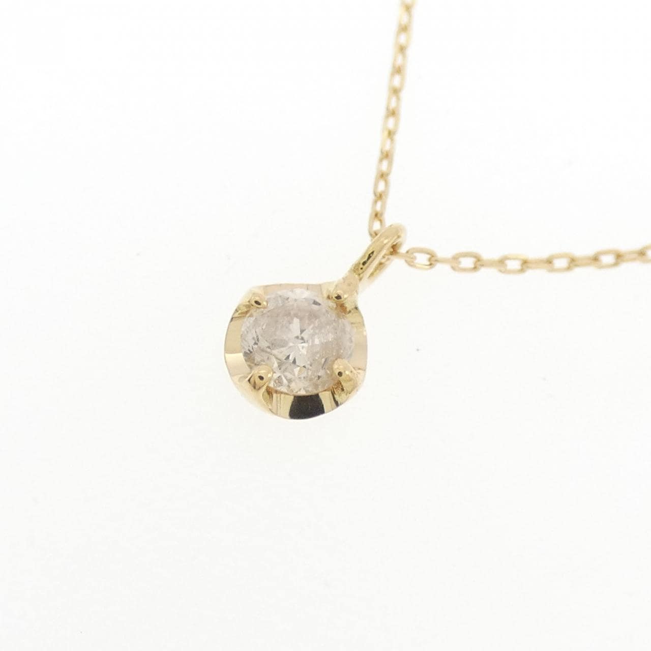 K18YG ダイヤモンド ネックレス 0.15CT