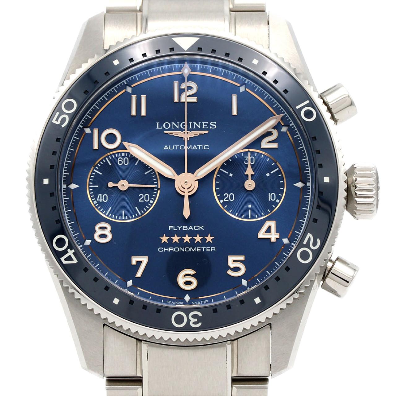 ロンジン スピリットフライバック L3.821.4.93.6 SS 自動巻