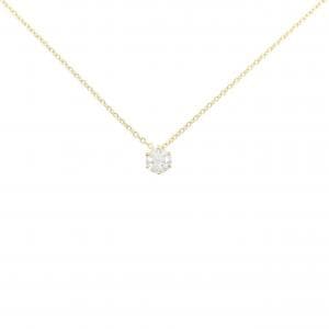 18KYG/K18YG ソリティア ダイヤモンド ネックレス 0.24CT
