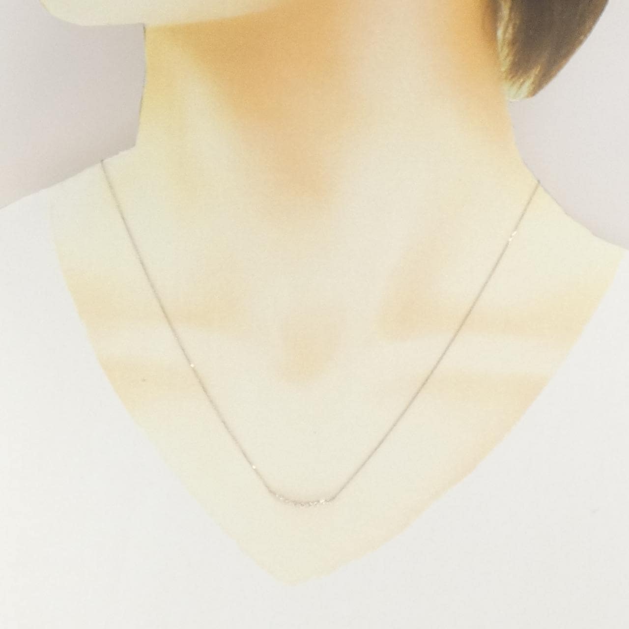 K18PG ダイヤモンド ネックレス 0.10CT