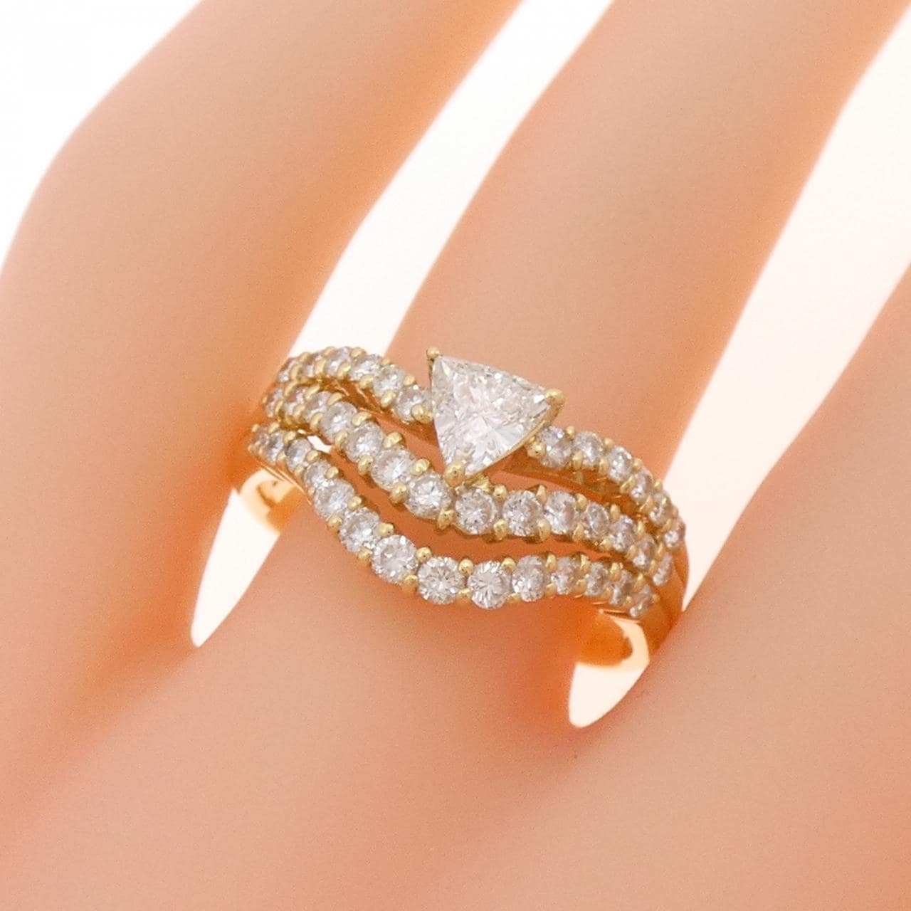 K18YG ダイヤモンド リング 0.300CT
