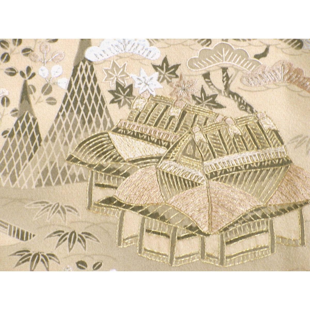 単衣　訪問着　友禅刺繍加工