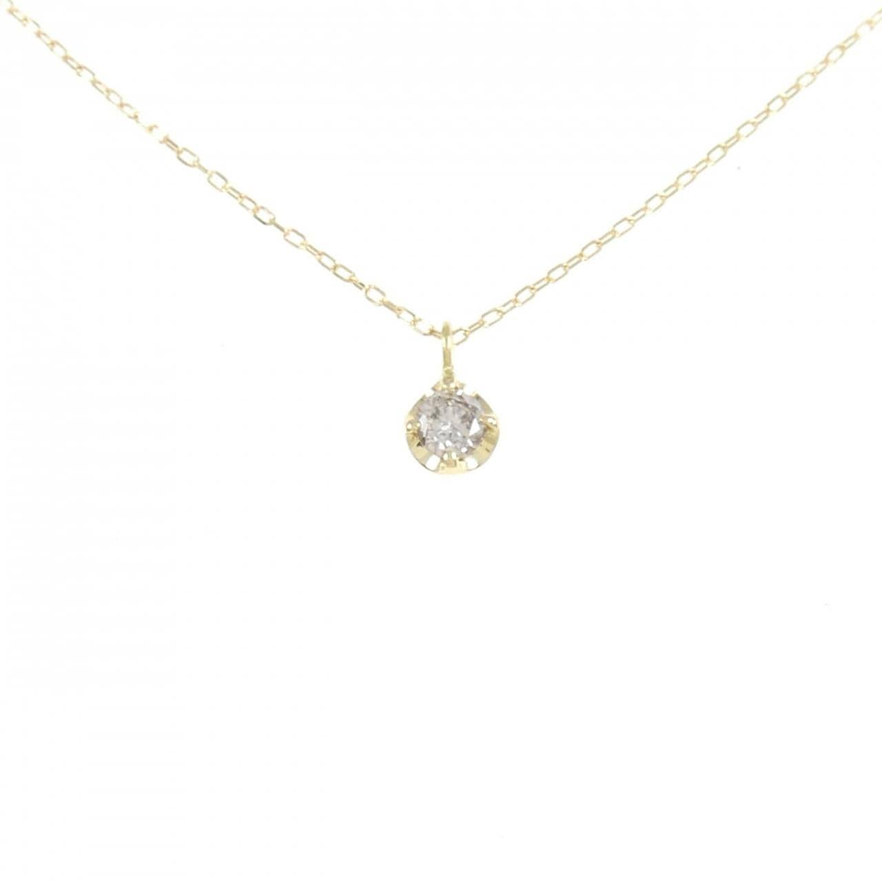K18YG ダイヤモンド ネックレス 0.15CT
