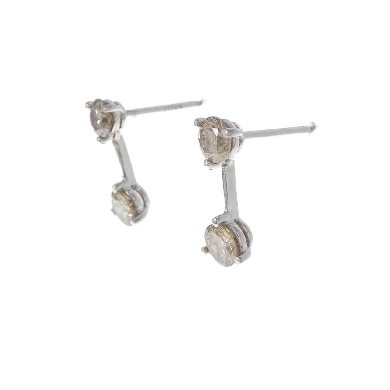 K18WG ダイヤモンド ピアス 1.00CT