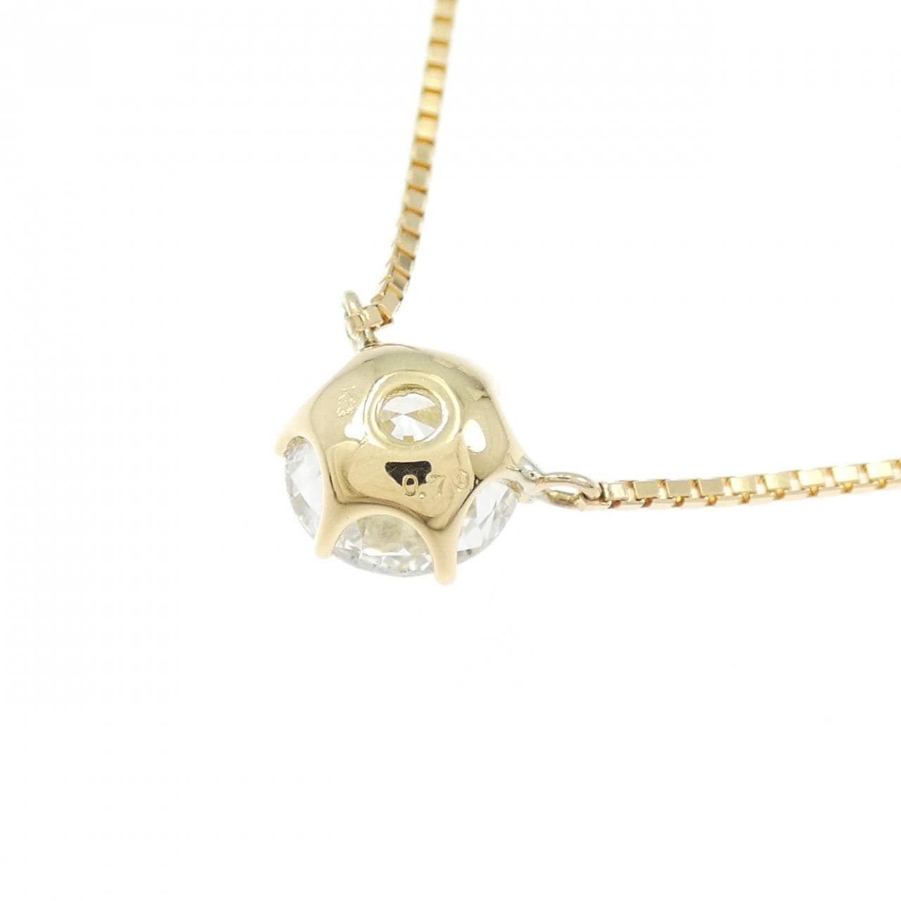 K18YG ダイヤモンド ネックレス 0.79CT F SI2 VG