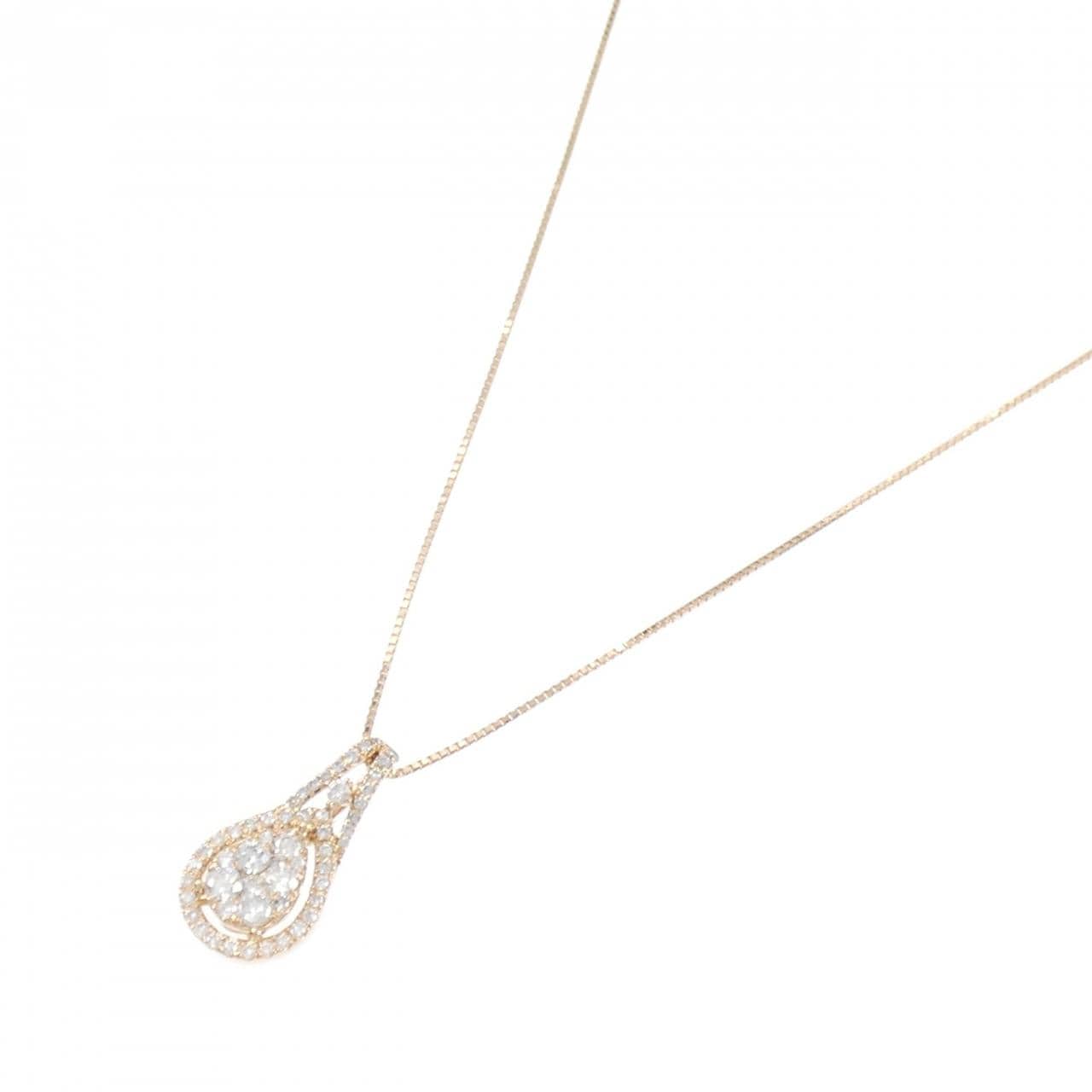 K18PG ダイヤモンド ネックレス 0.50CT