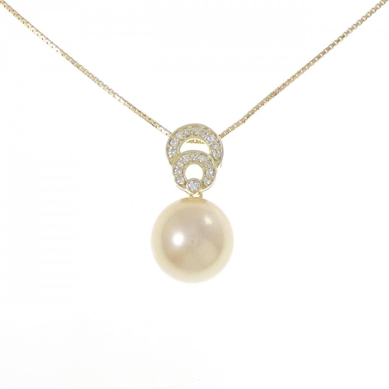 K18YG 白蝶パール ネックレス 13.2mm