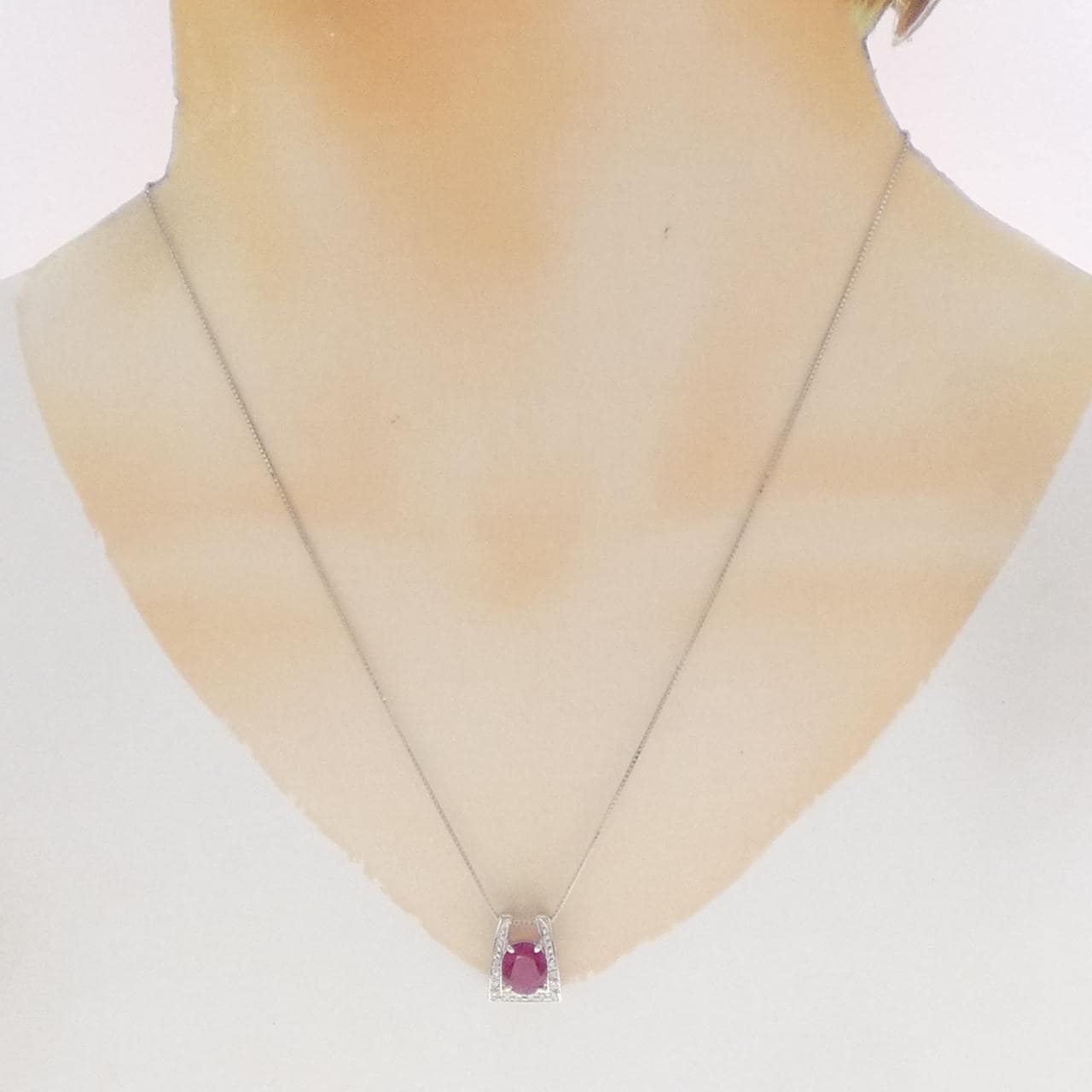 PT900/PT850 ルビー ネックレス 2.07CT