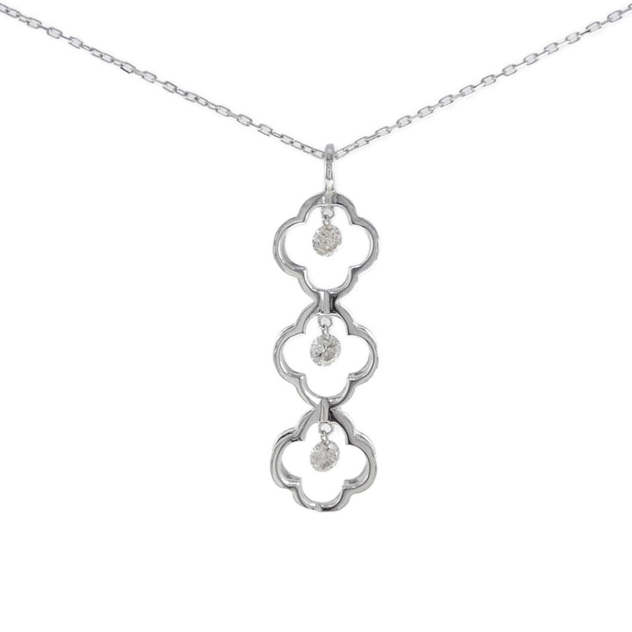 K18WG ダイヤモンド ネックレス 0.30CT