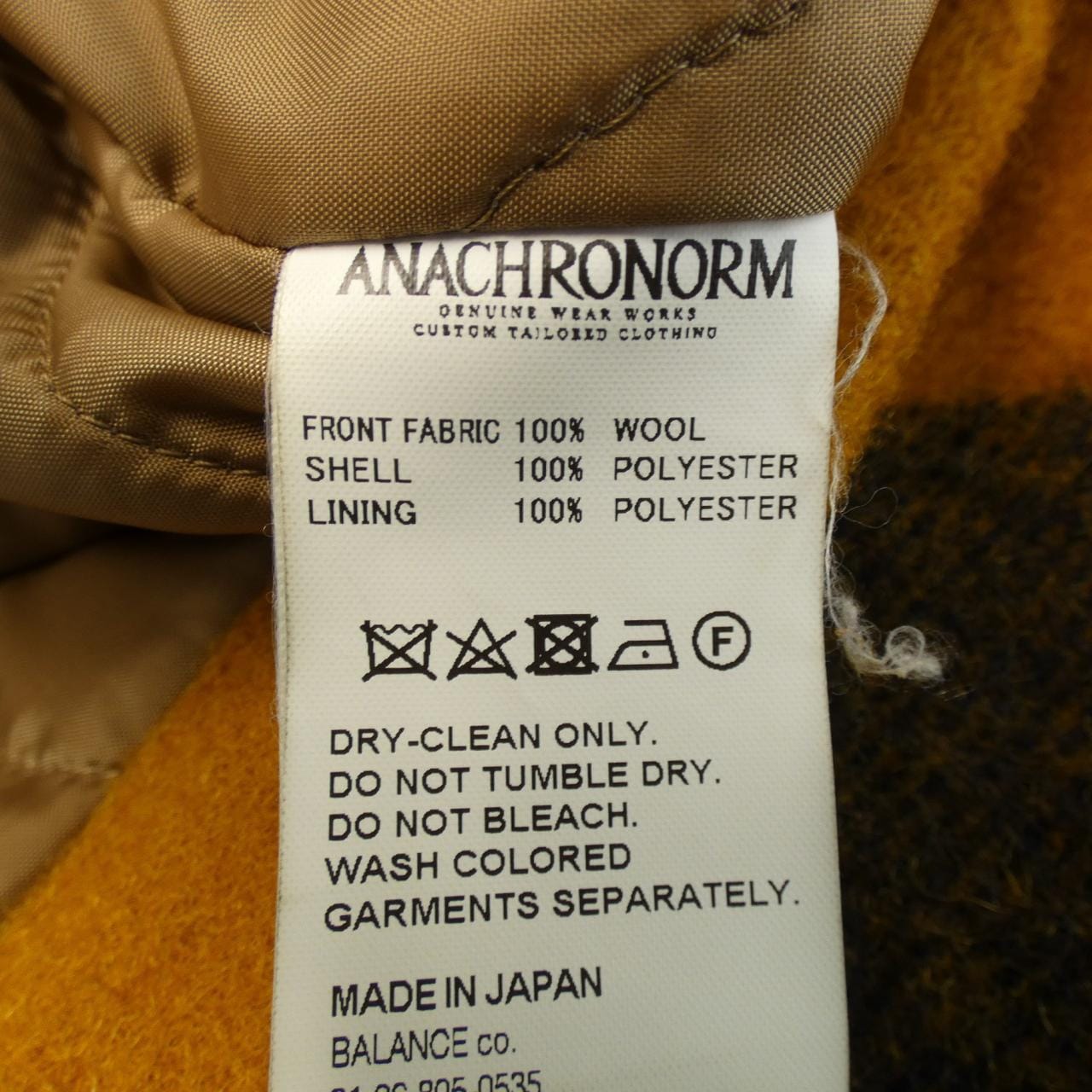 アナクロノーム ANACHRONORM コート