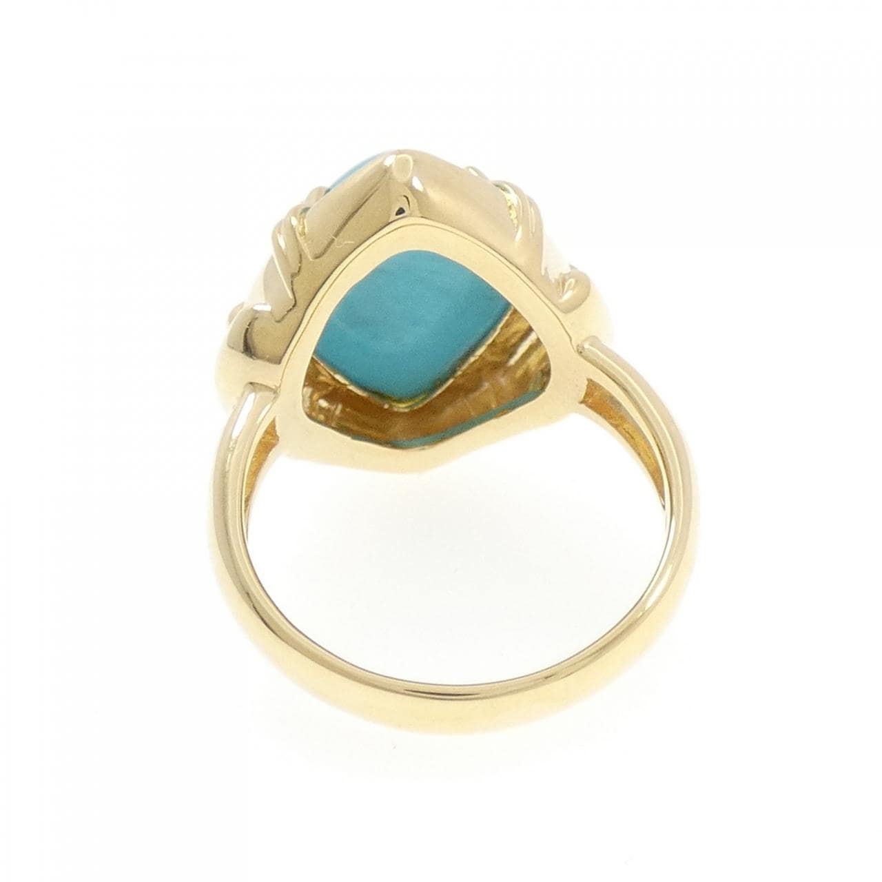 K18YG ターコイズ リング 8.70CT