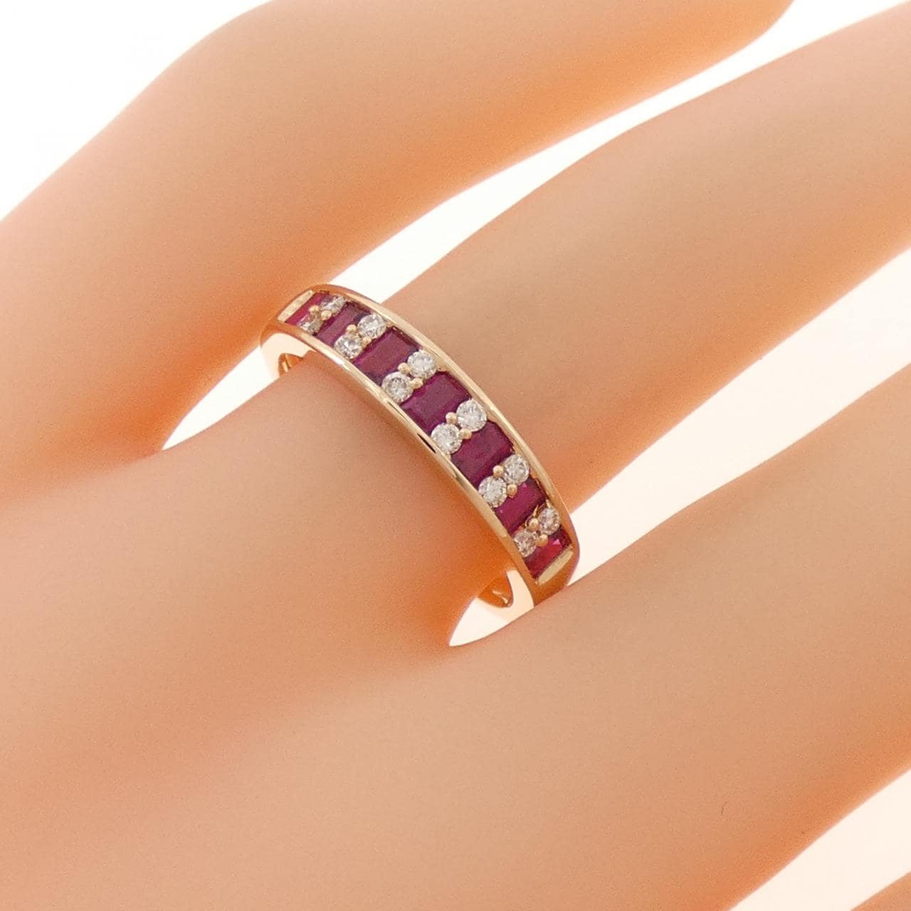 K18PG ルビー リング 0.70CT