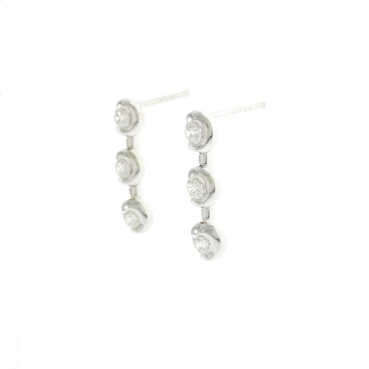 K18WG ダイヤモンド ピアス 0.40CT
