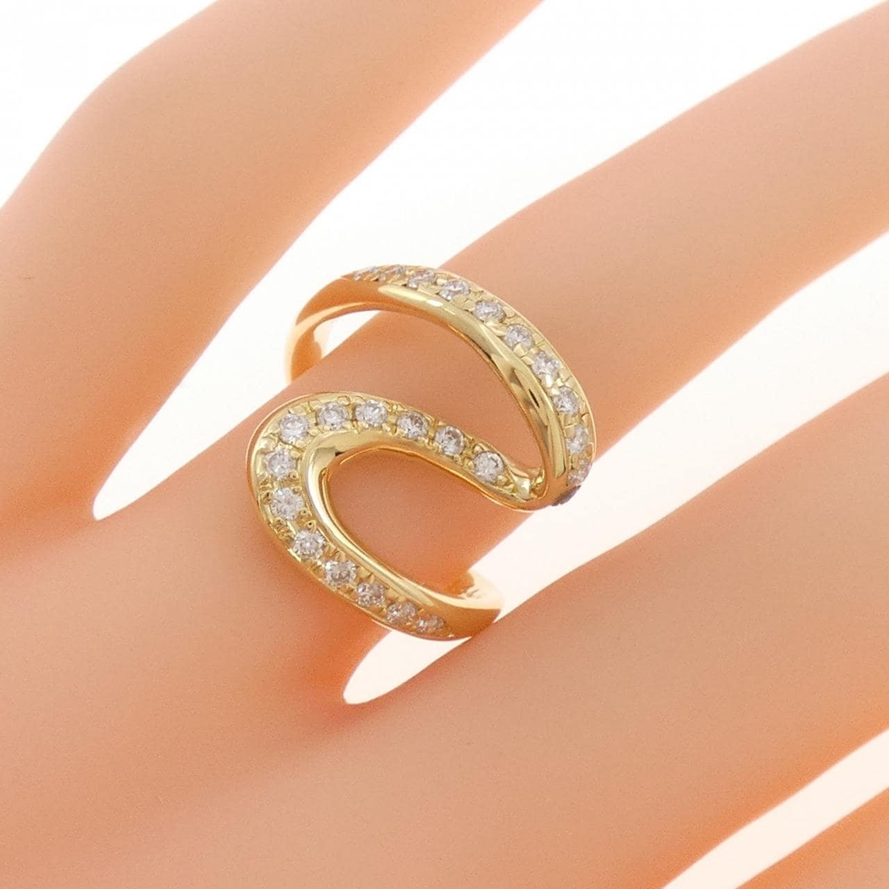 K18YG ダイヤモンド リング 0.44CT