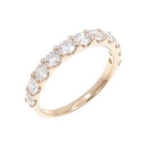 K18PG ハーフエタニティ ダイヤモンド リング 1.00CT