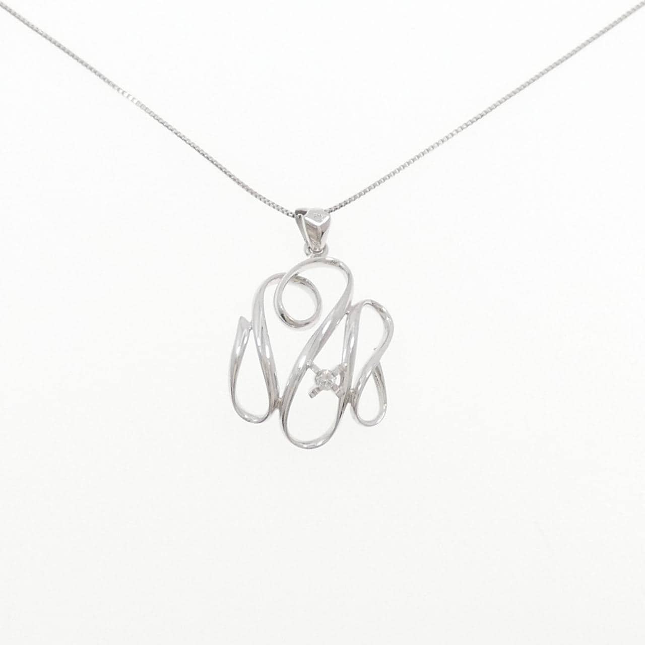 K14WG/K18WG Diamond necklace 0.04CT