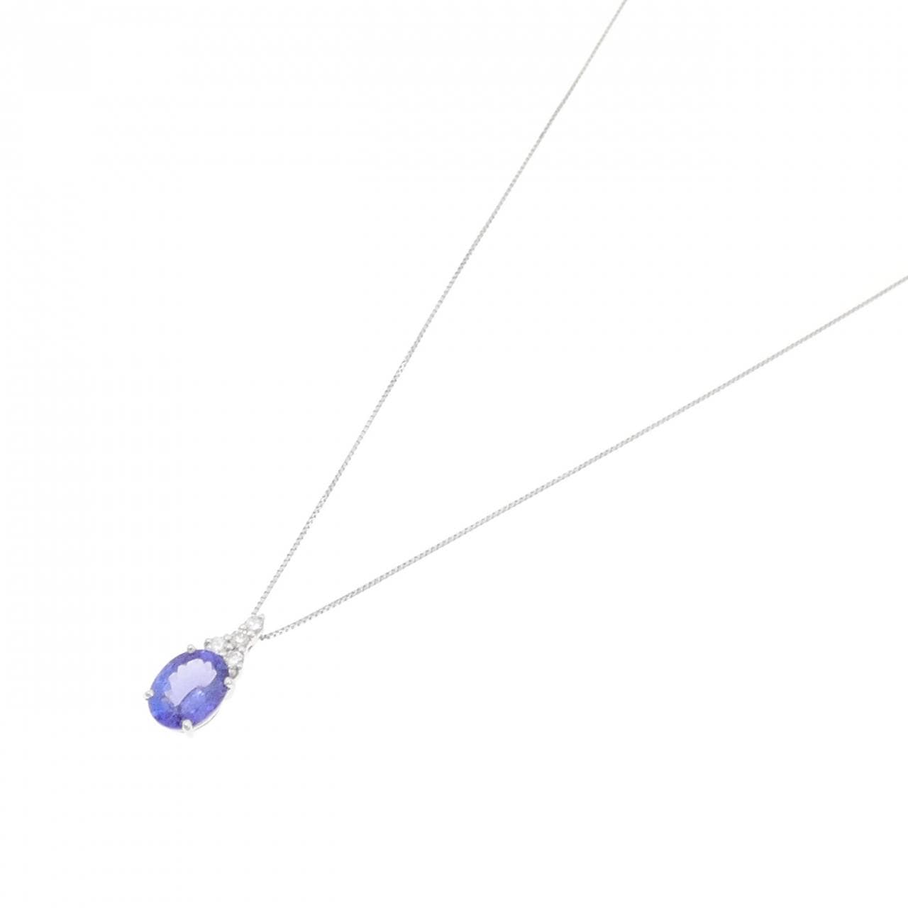 PT900/PT850 タンザナイト ネックレス 1.51CT
