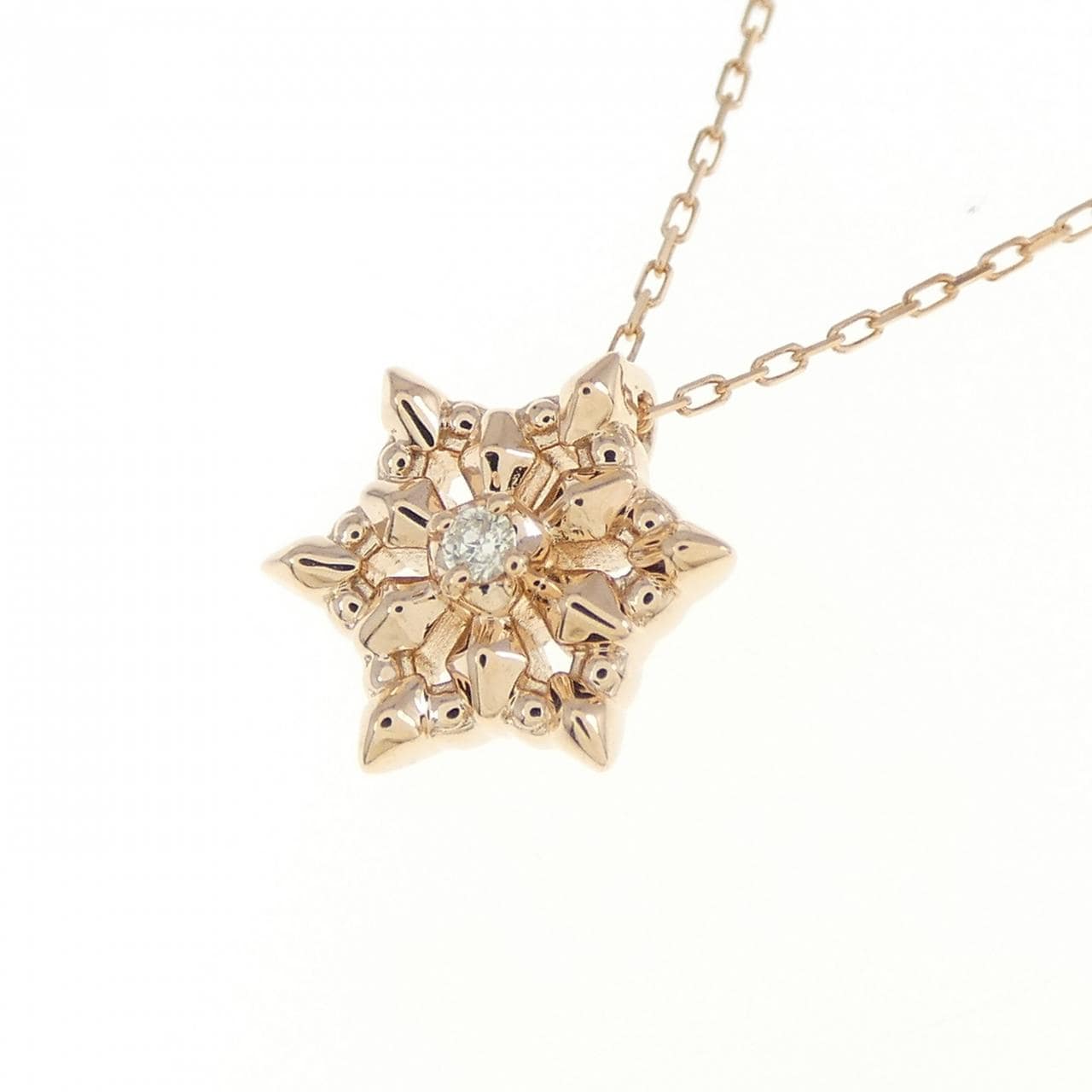 K10PG ダイヤモンド ネックレス 0.01CT