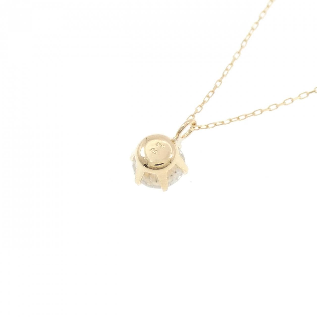 K18YG ソリティア ダイヤモンド ネックレス 0.5CT