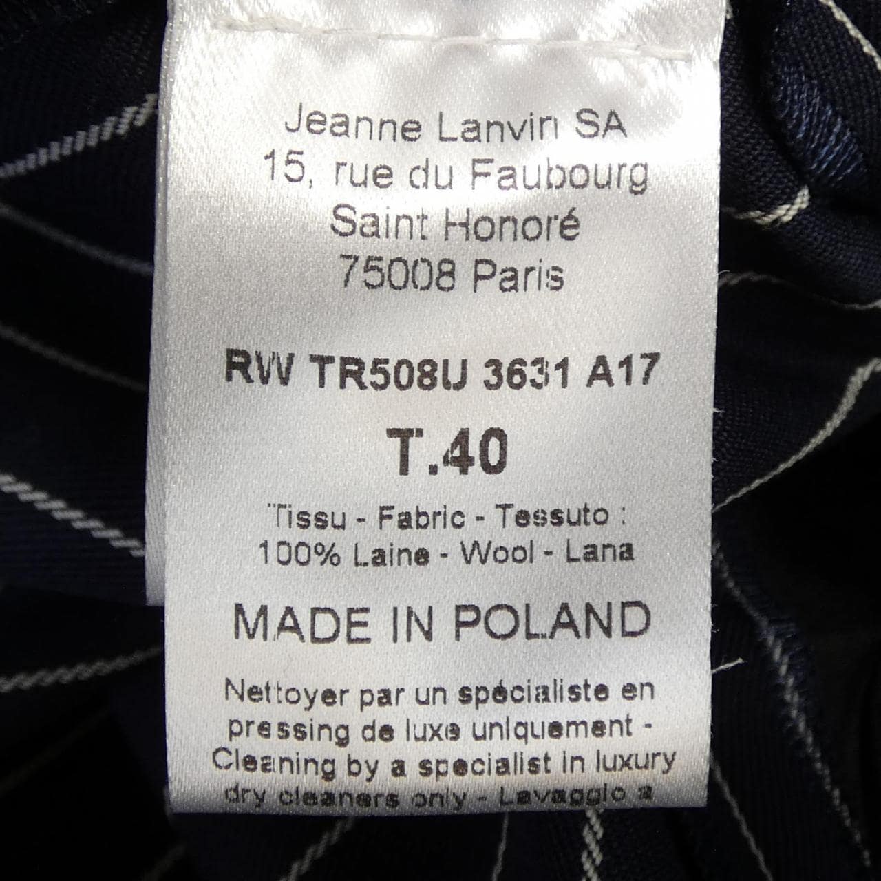 ランバン LANVIN RW TR508U 3631 A17 パンツ