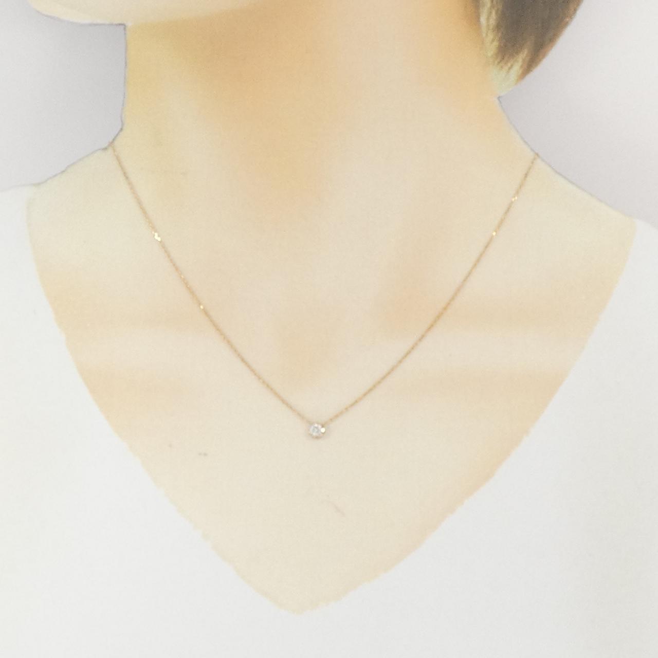 スタージュエリー ムーン セッティング ネックレス 0.10CT