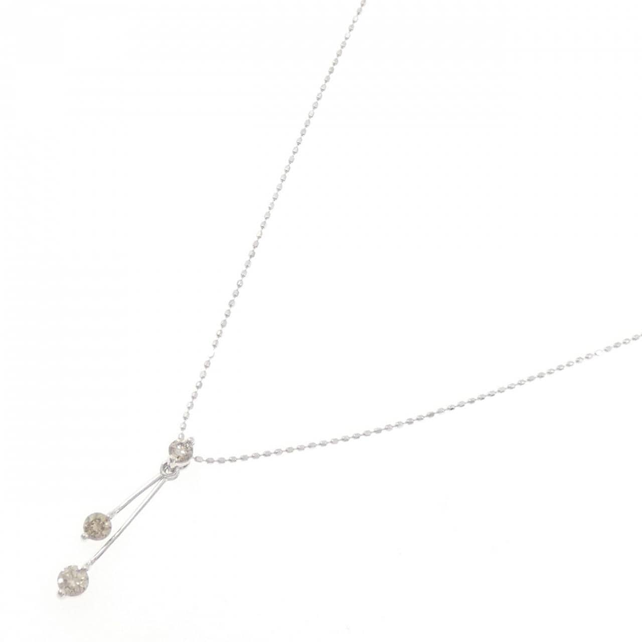 K18WG ダイヤモンド ネックレス 0.35CT