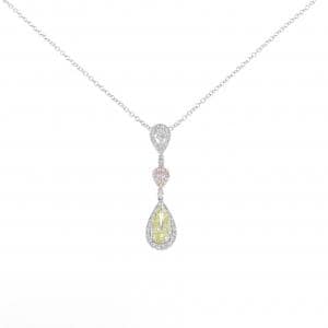 Diamond Necklace 1.039CT FIY SI2 Pear Shape/ 0.113CT FLP SI1 Fancy Cut