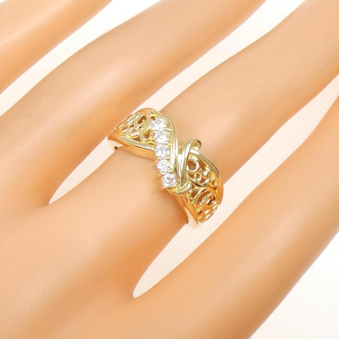 K18YG ダイヤモンド リング 0.20CT