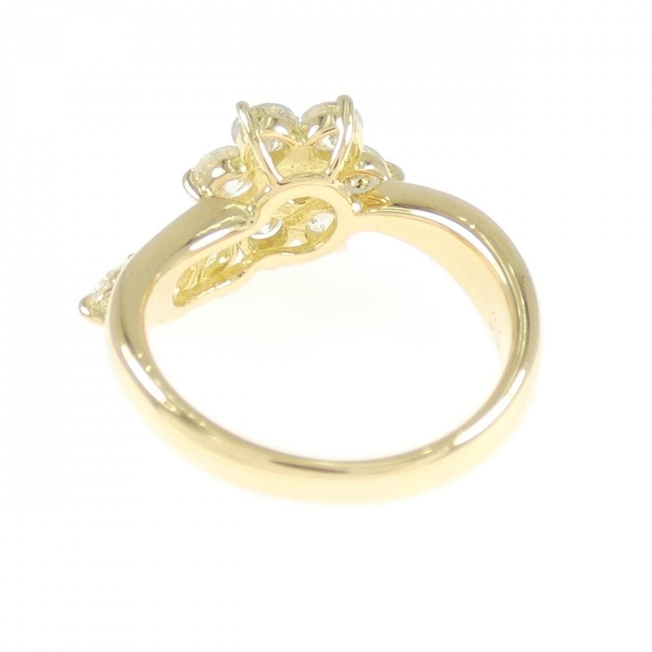 K18YG花朵鑽石戒指1.00CT