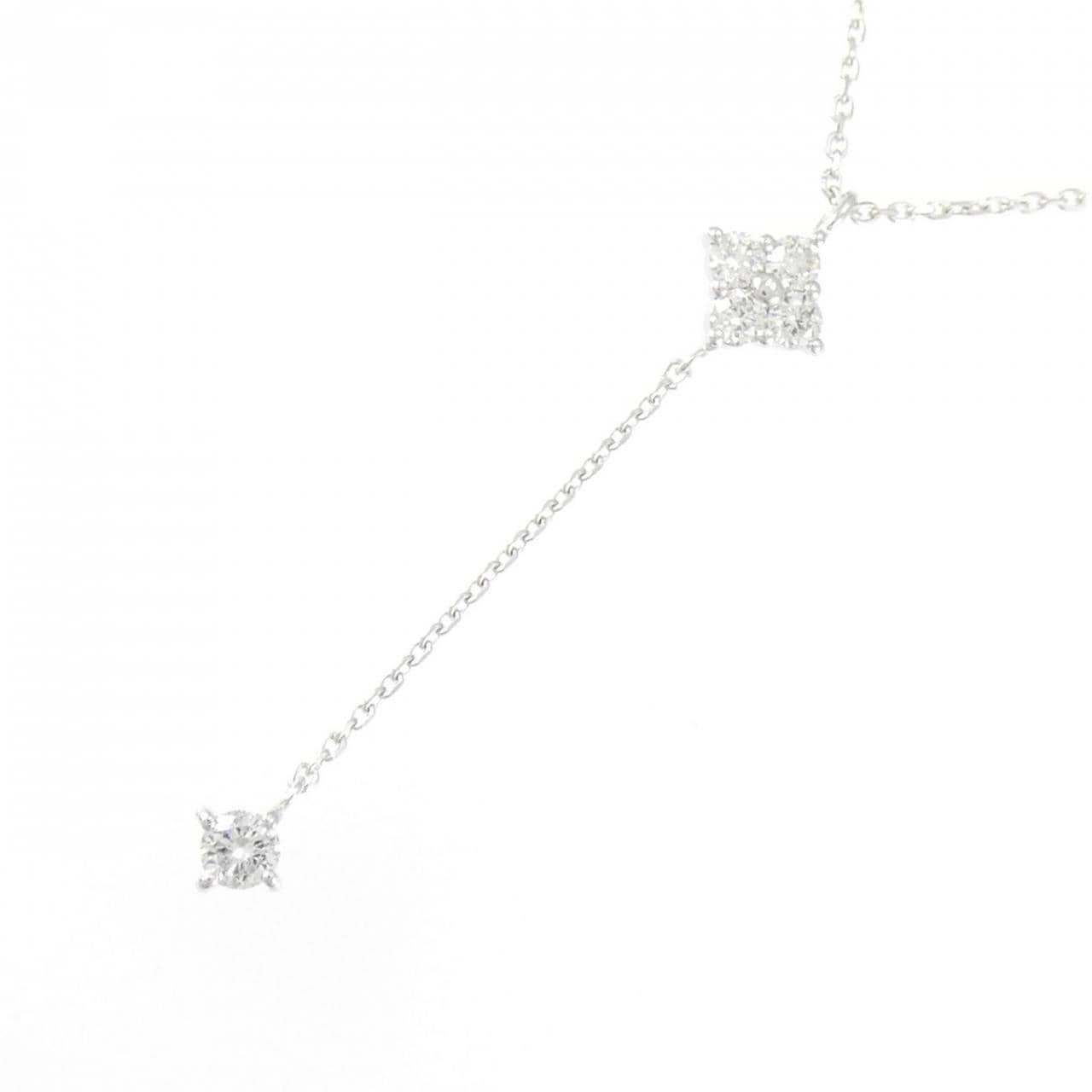 [新品] K18WG鑽石項鍊 0.19CT